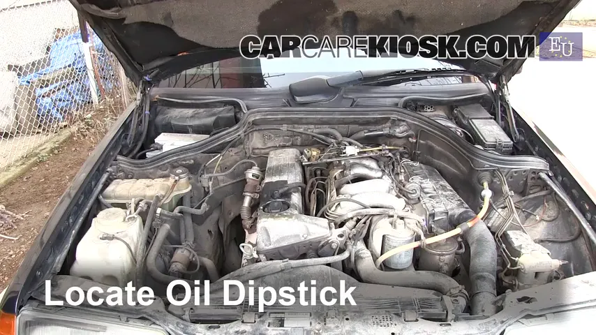 1995 Mercedes-Benz E250 2.5L 5 Cyl. Diesel Oil Check Oil Level